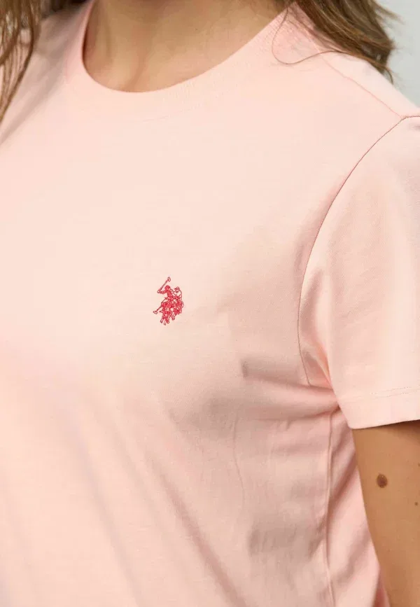 Футболка Uwleika basic t-shirt U.S. Polo Assn., розовый импатиенс — фото 4