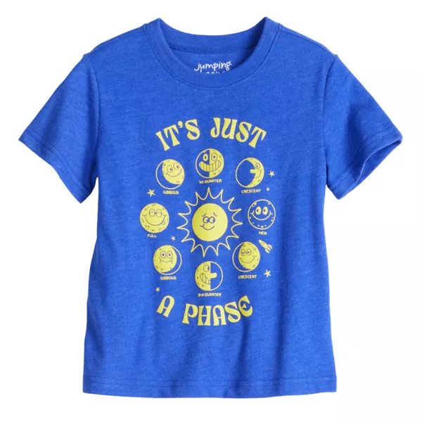 

Футболка с динозаврами и графическим принтом для мальчиков и малышей Jumping Beans, цвет blue moon phases