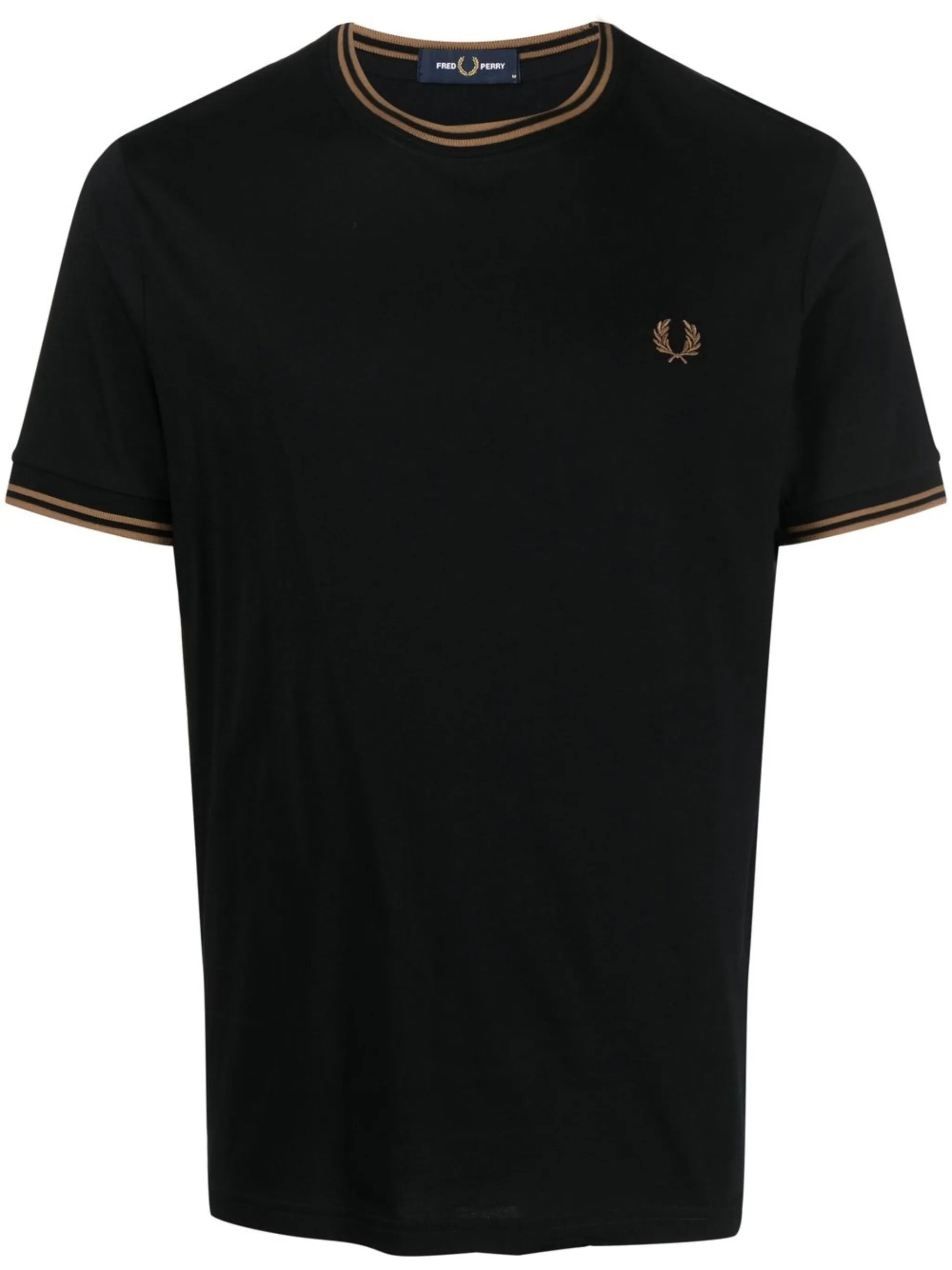 

Футболка с отделкой в полоску Fred Perry, черный