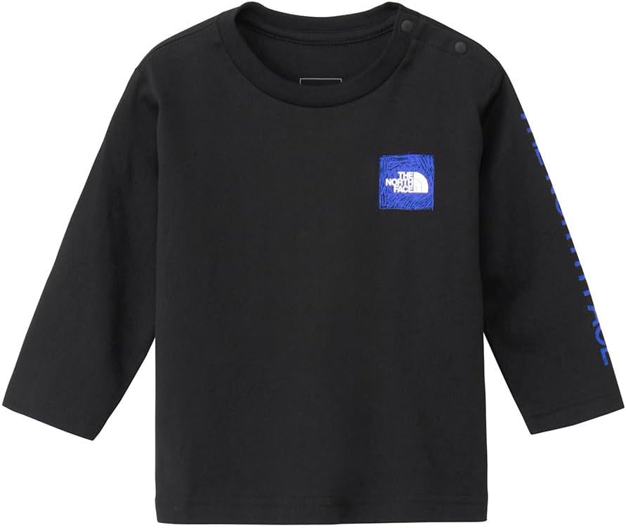 Детская футболка с длинным рукавом THE NORTH FACE, футболка с длинным рукавом и графическим принтом, унисекс, черный — фото 2
