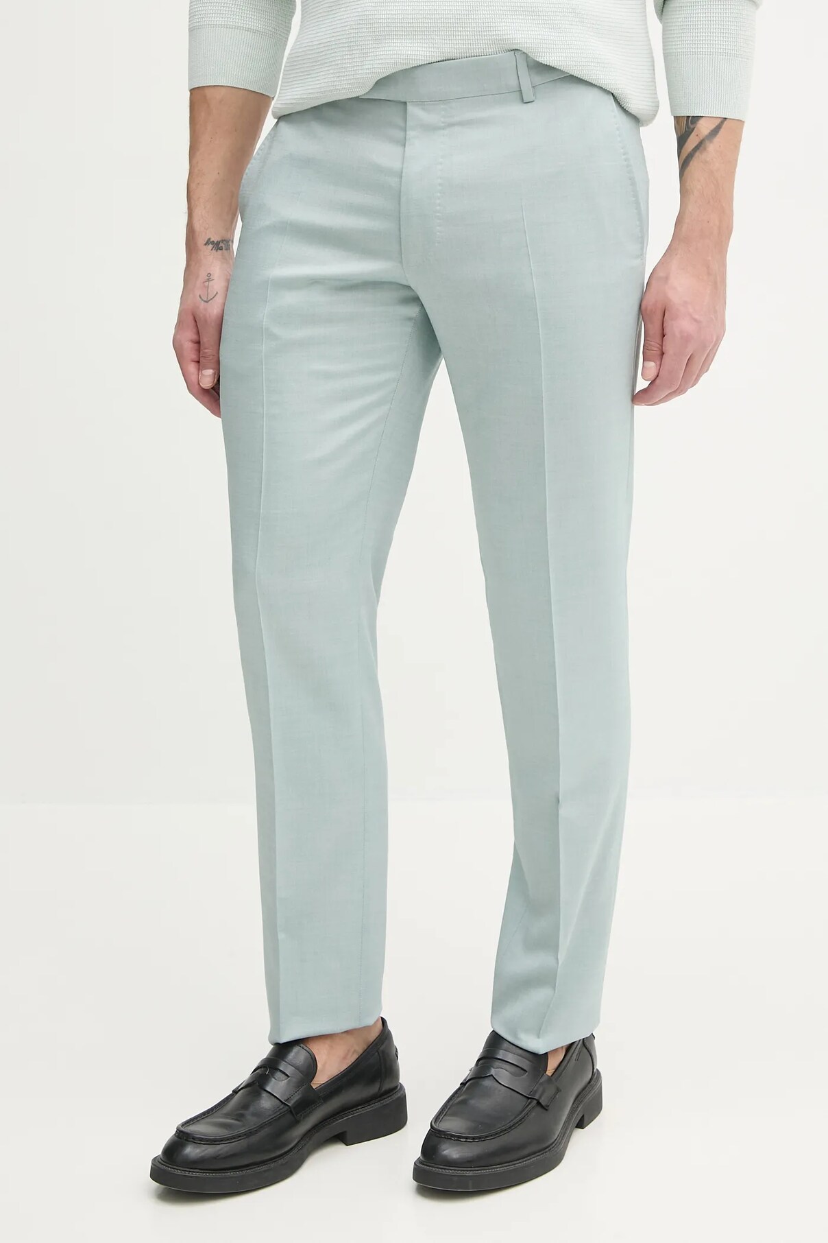 

Брюки из смеси шерсти Joop!, бирюзовый