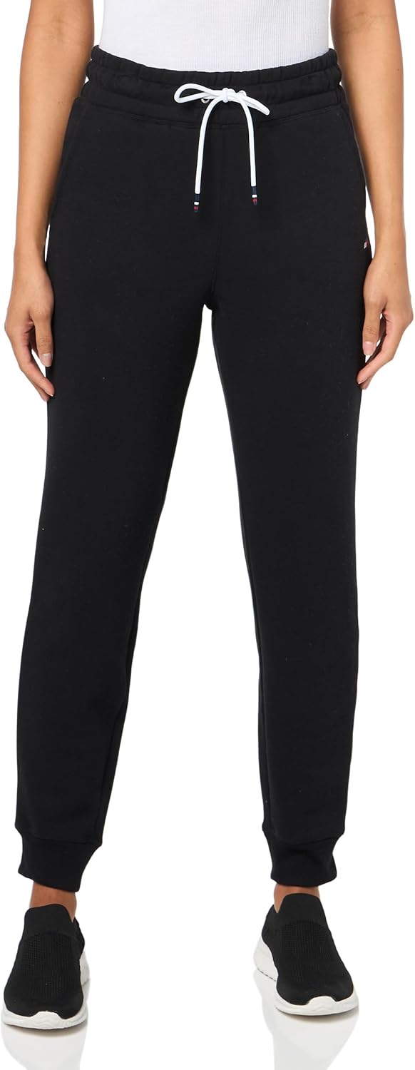 

Женские флисовые джоггеры Tommy Hilfiger с завязкой на поясе, Black