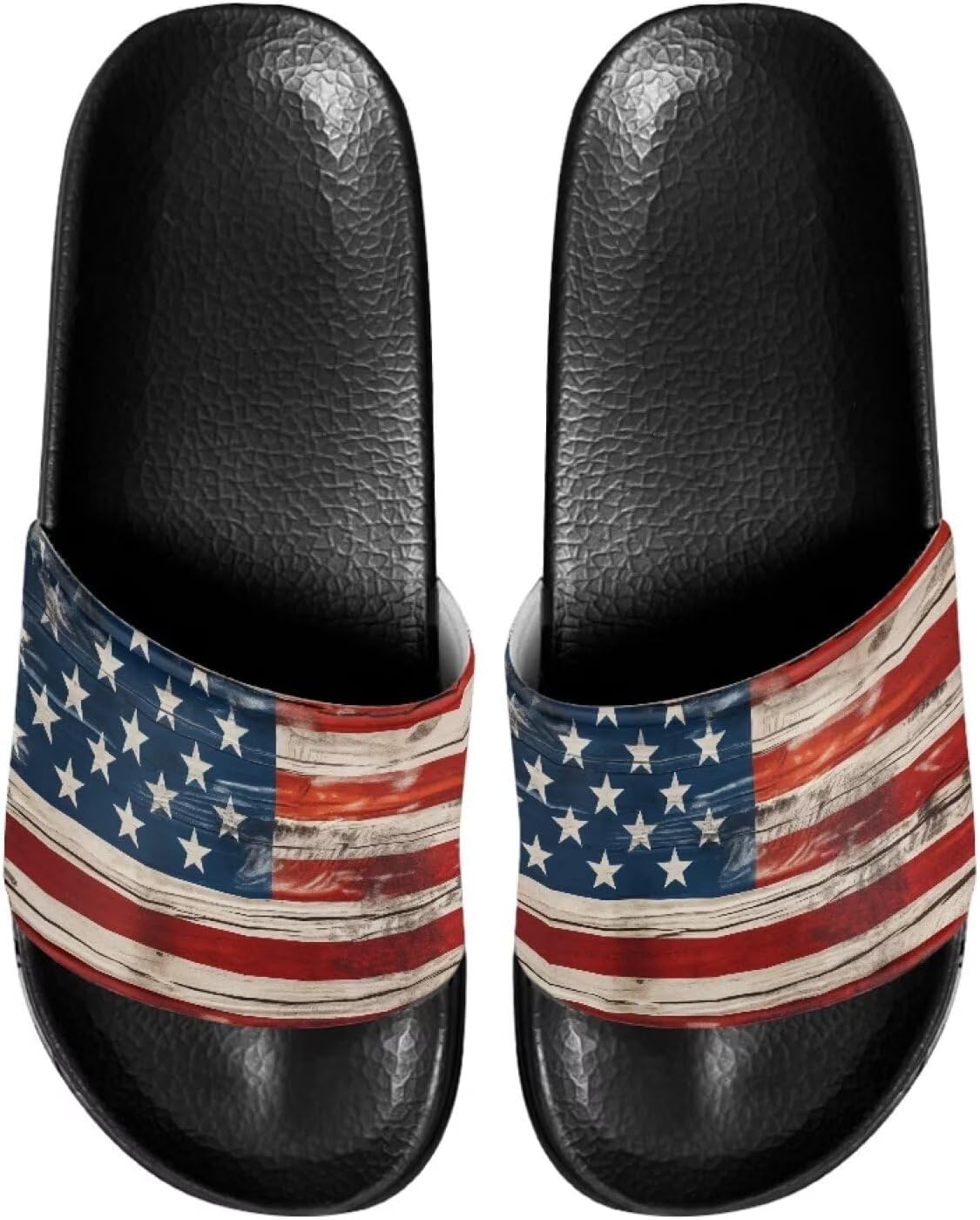 

Мужские шлепанцы, плоские тапочки, нескользящие, быстросохнущие, мягкие, легкие, для душа Jrysaedy, American Flag