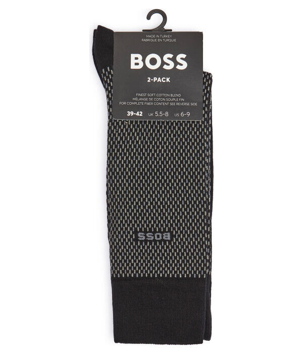 Носки мужские Boss длинные 2 пары, черный — фото 2