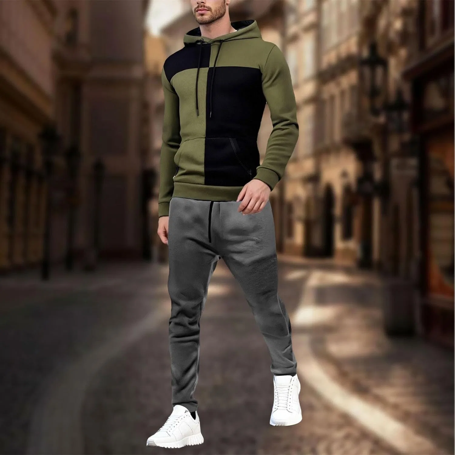 Спортивный костюм мужской из флиса, Light Green — фото 2