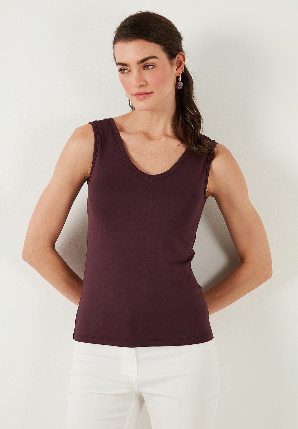 

Топ REGULAR FIT LELA, бургундия