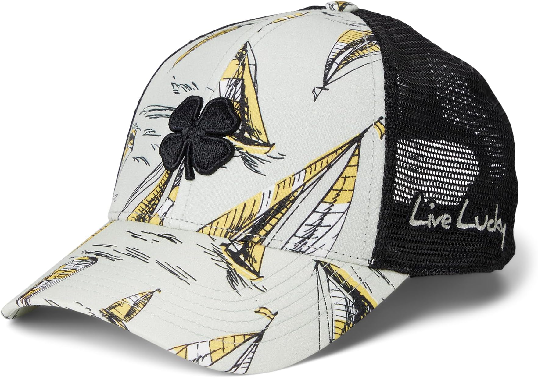 

Бейсболка Black Clover Island Luck 28 Adjustable Hat, цвет Grey/Yellow/White Tropical Hat/3d Black Clover
