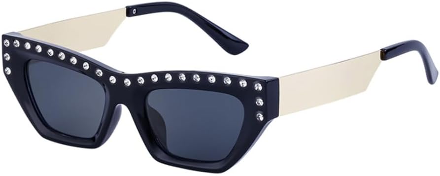 

Женские солнцезащитные очки «кошачий глаз» с защитой от УФ-излучения UV400, полуметаллические солнцезащитные очки для женщин, украшенные стразами, с леопардовым принтом, коричневого цвета LANGSER, Black Gold Frame