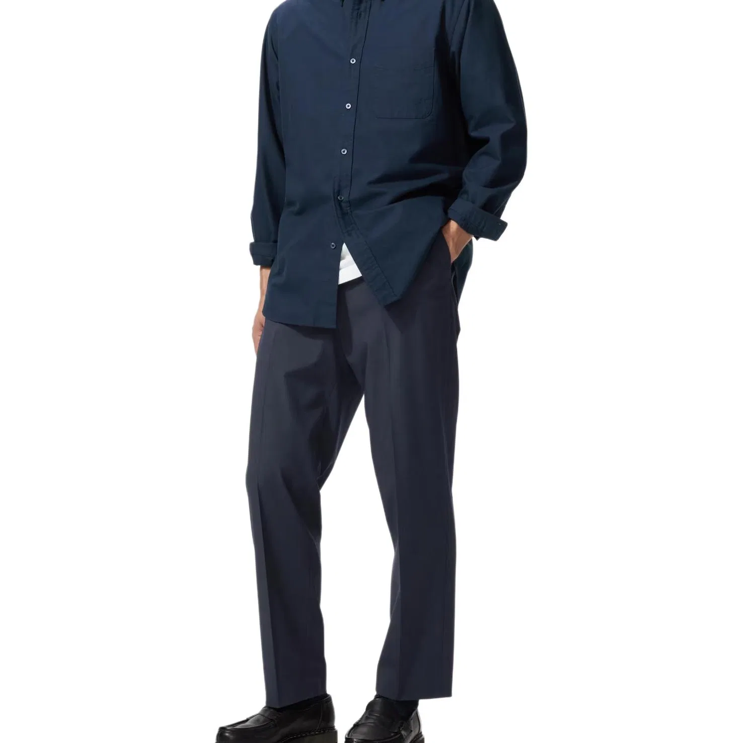 Брюки классические мужские UNIQLO синие
