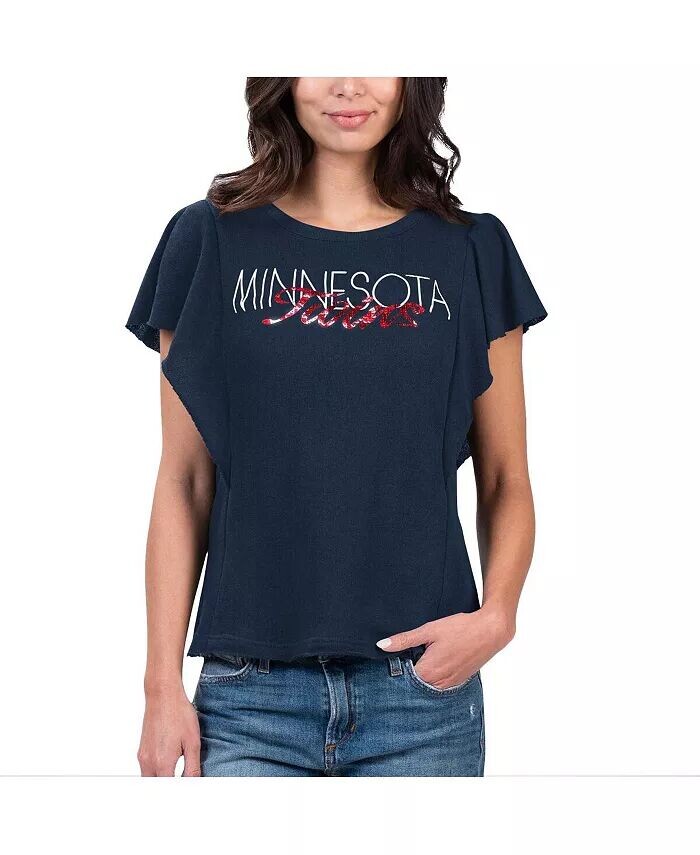 

Женская футболка Navy Minnesota Twins Crowd Wave G-III 4Her by Carl Banks