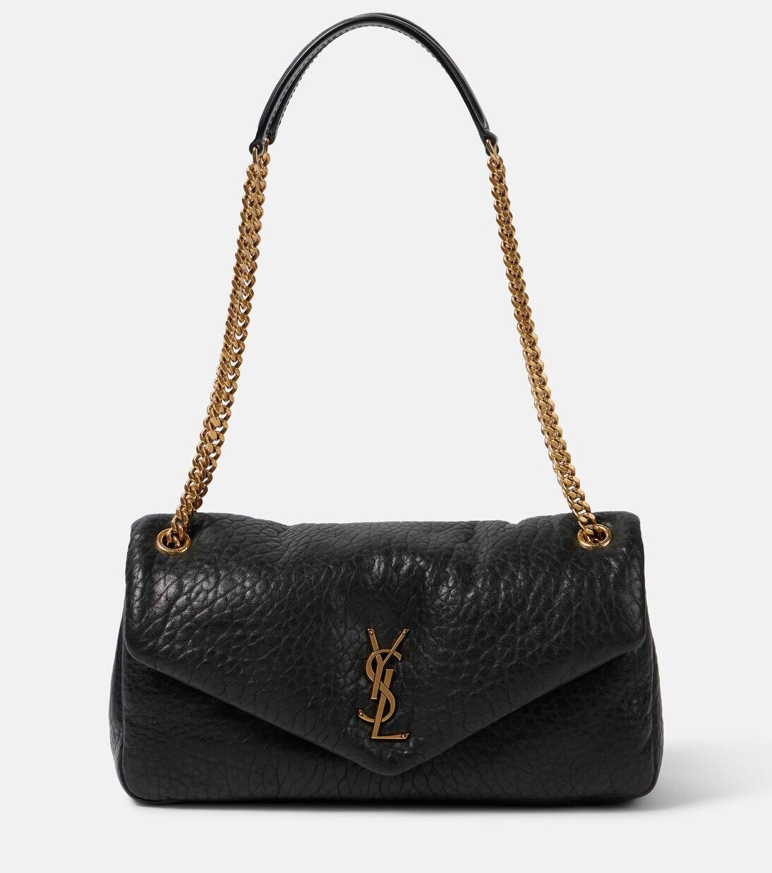 

Кожаная сумка через плечо Calypso Medium Saint Laurent, черный
