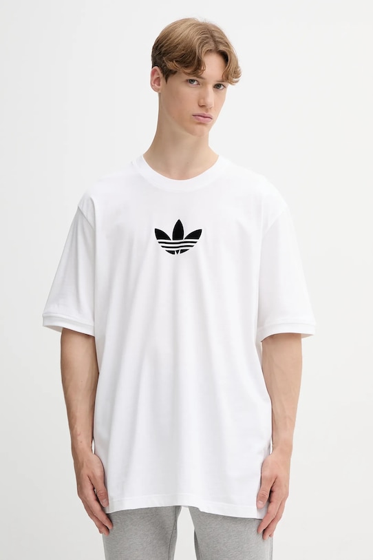

Хлопковая футболка оверсайз Tee Adidas Originals, белый