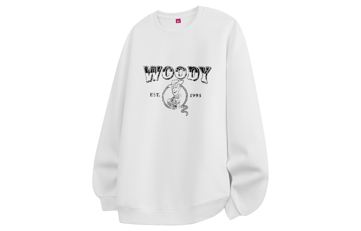

Свитшоты Unisex Crew Neck Moderate Heavyweight Disney, белый fleece-lined