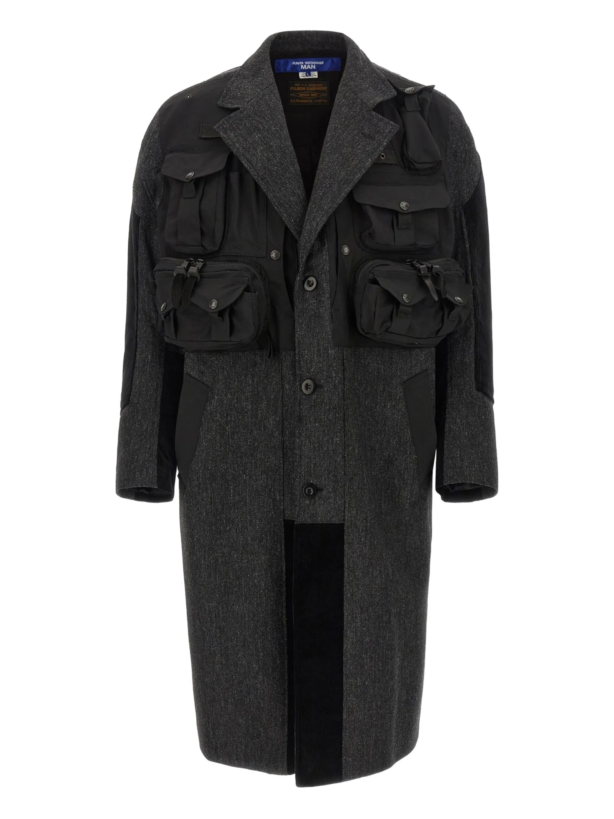 

Однобортное пальто Junya Watanabe Man, черный
