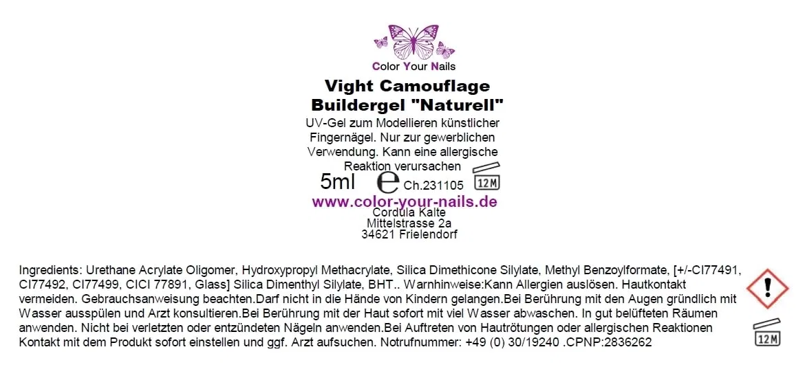 Камуфлирующий гель для наращивания Vight Builder Gel Naturell 30 мл Color Your Nails — фото 2