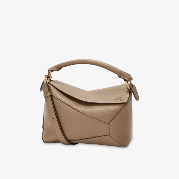 

Puzzle Edge маленькая кожаная сумка через плечо Loewe, коричневый