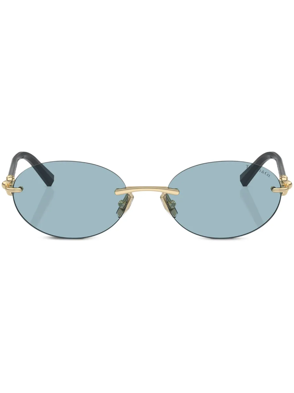 

Солнцезащитные очки в овальной оправе Tiffany & Co Eyewear, черный