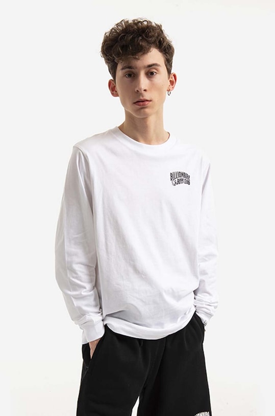 

Хлопковая футболка с длинным рукавом Small Arch Logo L/S Tee Billionaire Boys Club, белый