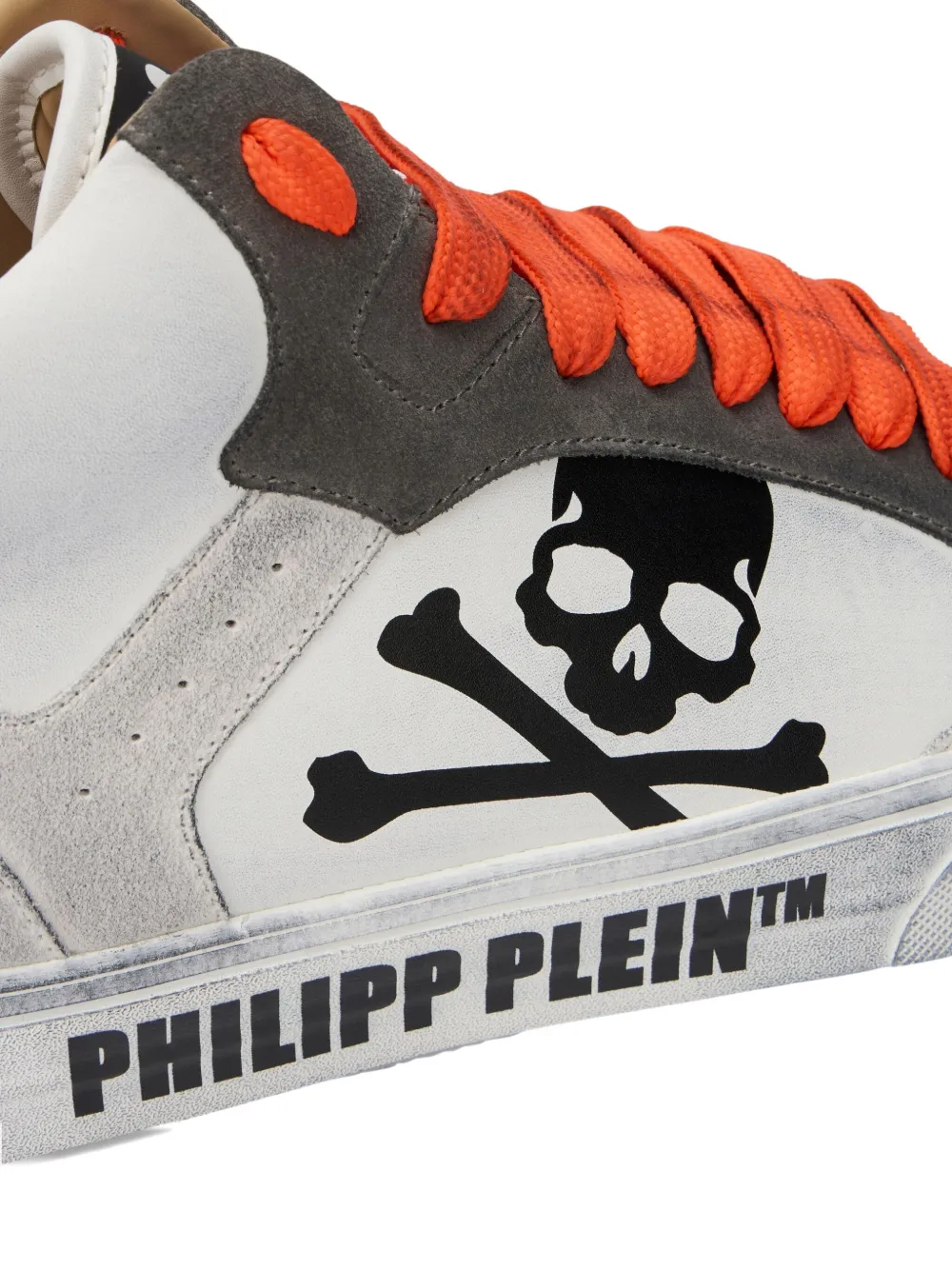 Высокие кеды X Retrokickz с черепом Philipp Plein, белый — фото 4