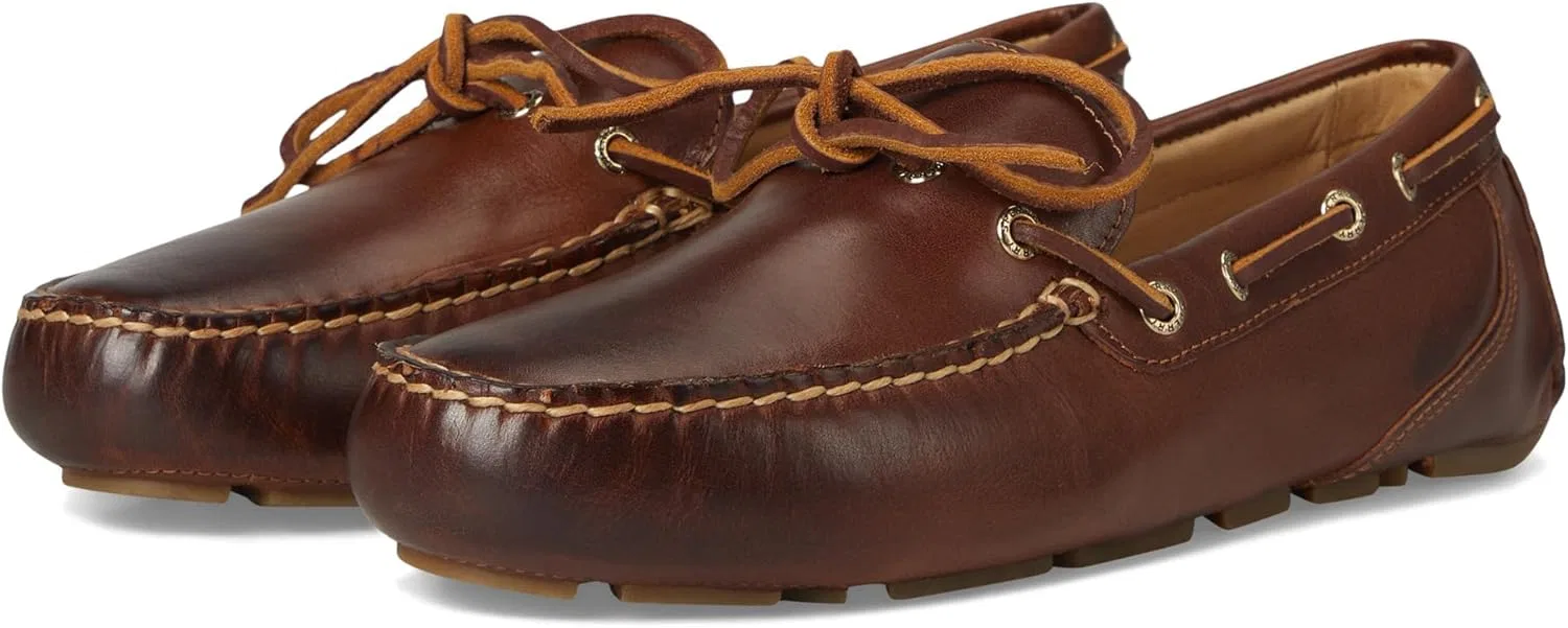 Мужские золотистые лоферы Sperry Harpswell с одной дыркой в ​​стиле лоферов для вождения