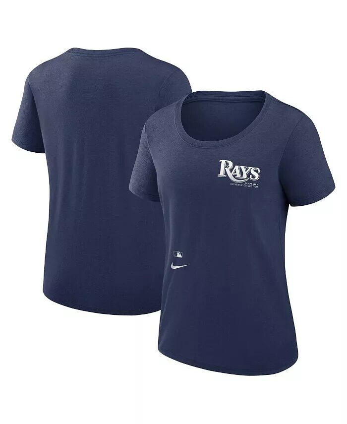 

Женская темно-синяя футболка Tampa Bay Rays Authentic Collection Performance с круглым вырезом Nike