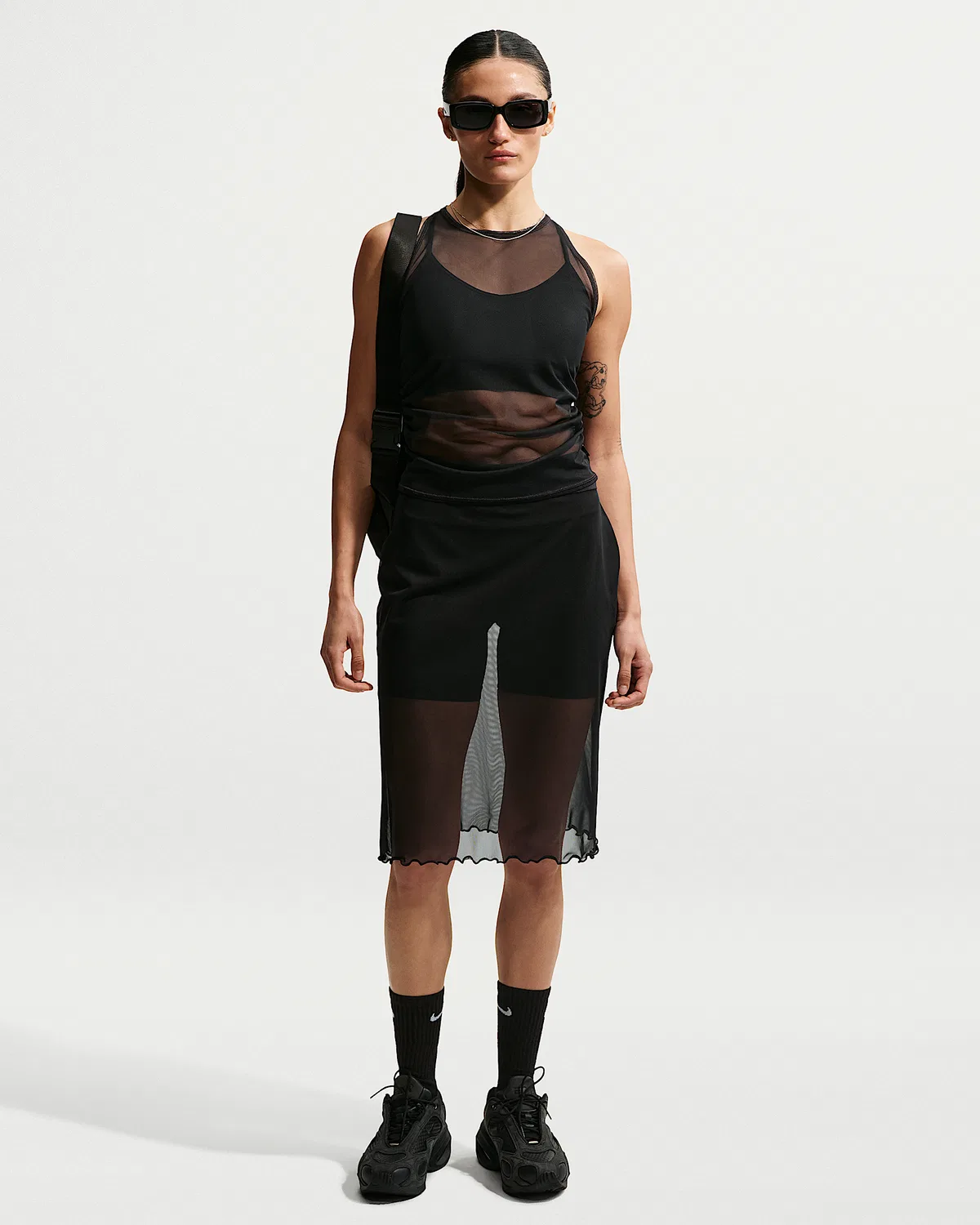 Женская полупрозрачная юбка Nike Sportswear Slim, Black/Sail
