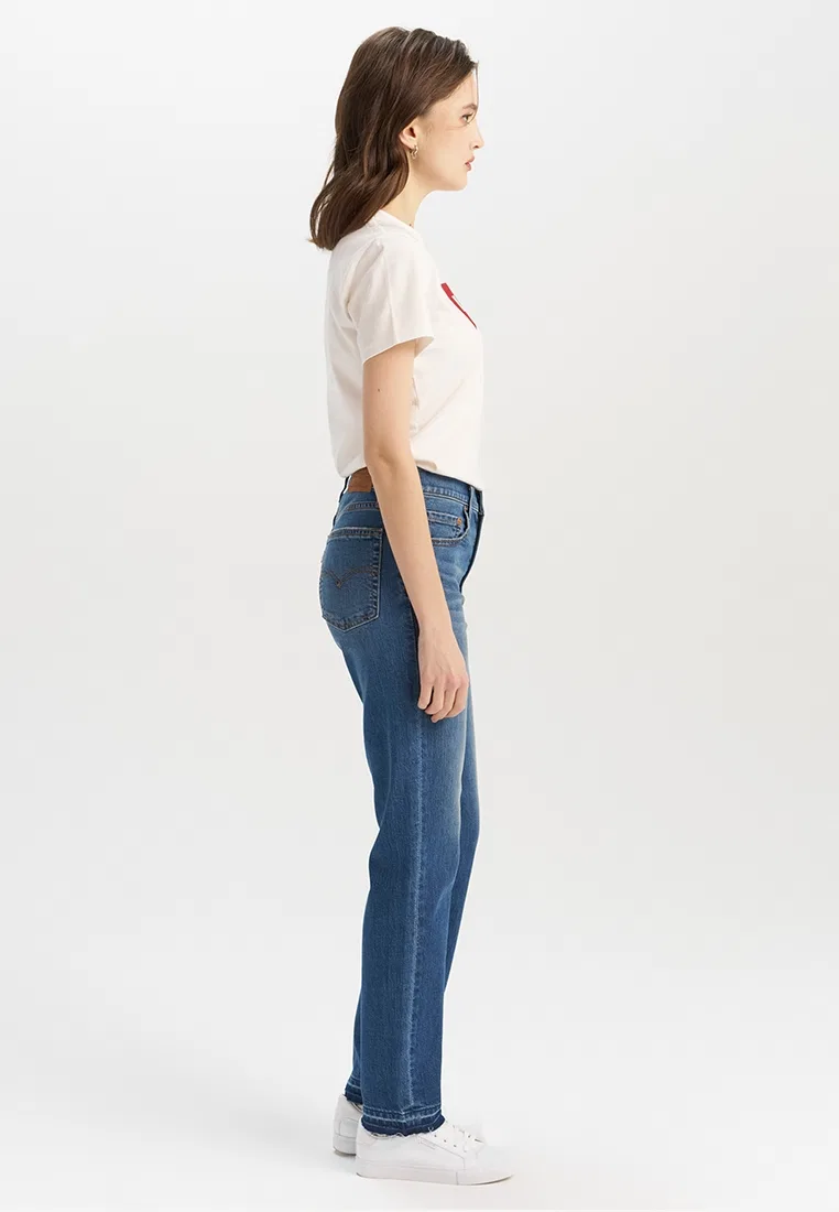 Джинсы женские, высокая талия, прямые, Levi’s 724, синие Levi'S — фото 3