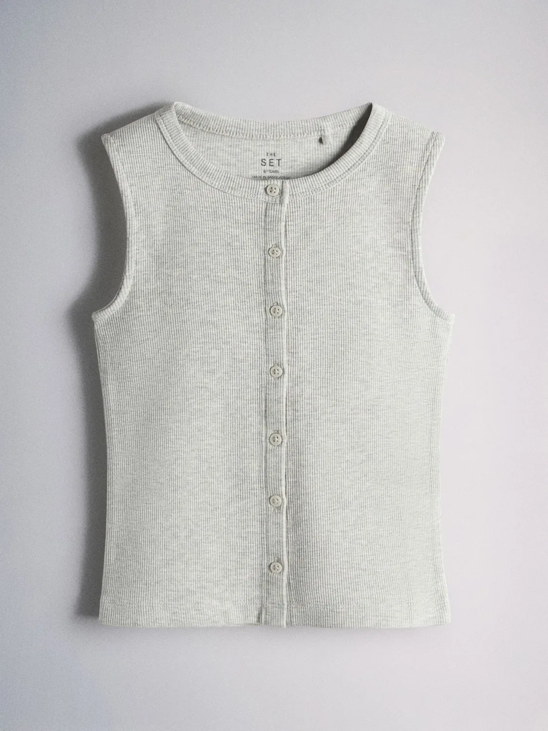 Топ The Set, Mottled Grey/Light Pink/Wine Red — фото 4