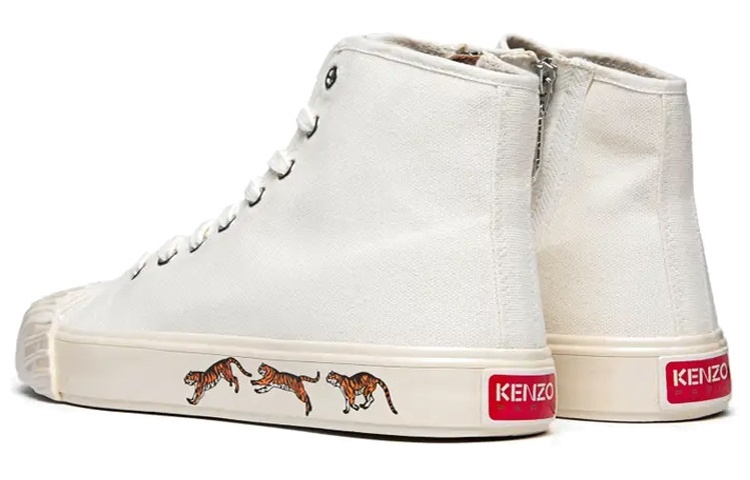 Кроссовки High Top с тигровой подошвой Off White KENZO — фото 4