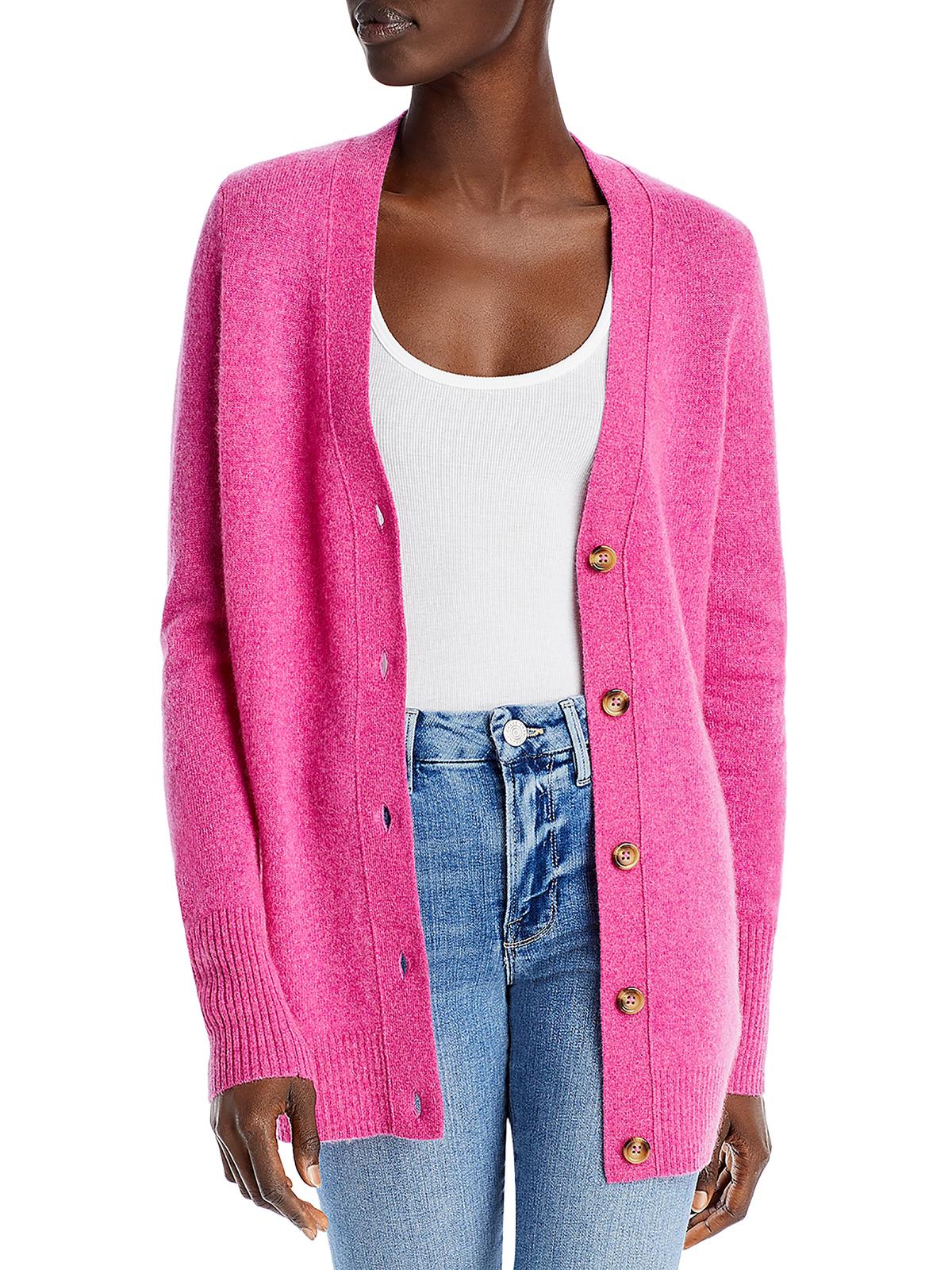 

Женский кашемировый кардиган с V-образным вырезом Grandfather Private Label, цвет rose heather