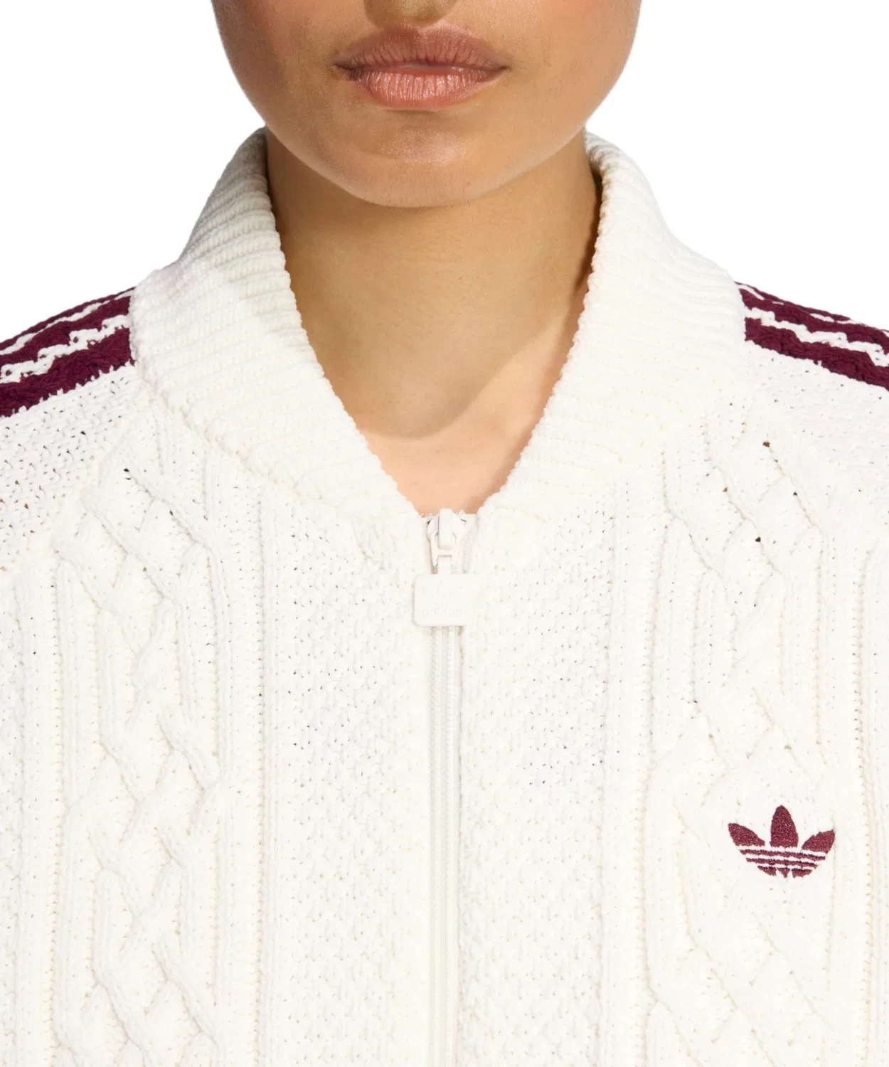 Вязаная куртка adidas Archive Knit Track Top белый — фото 3