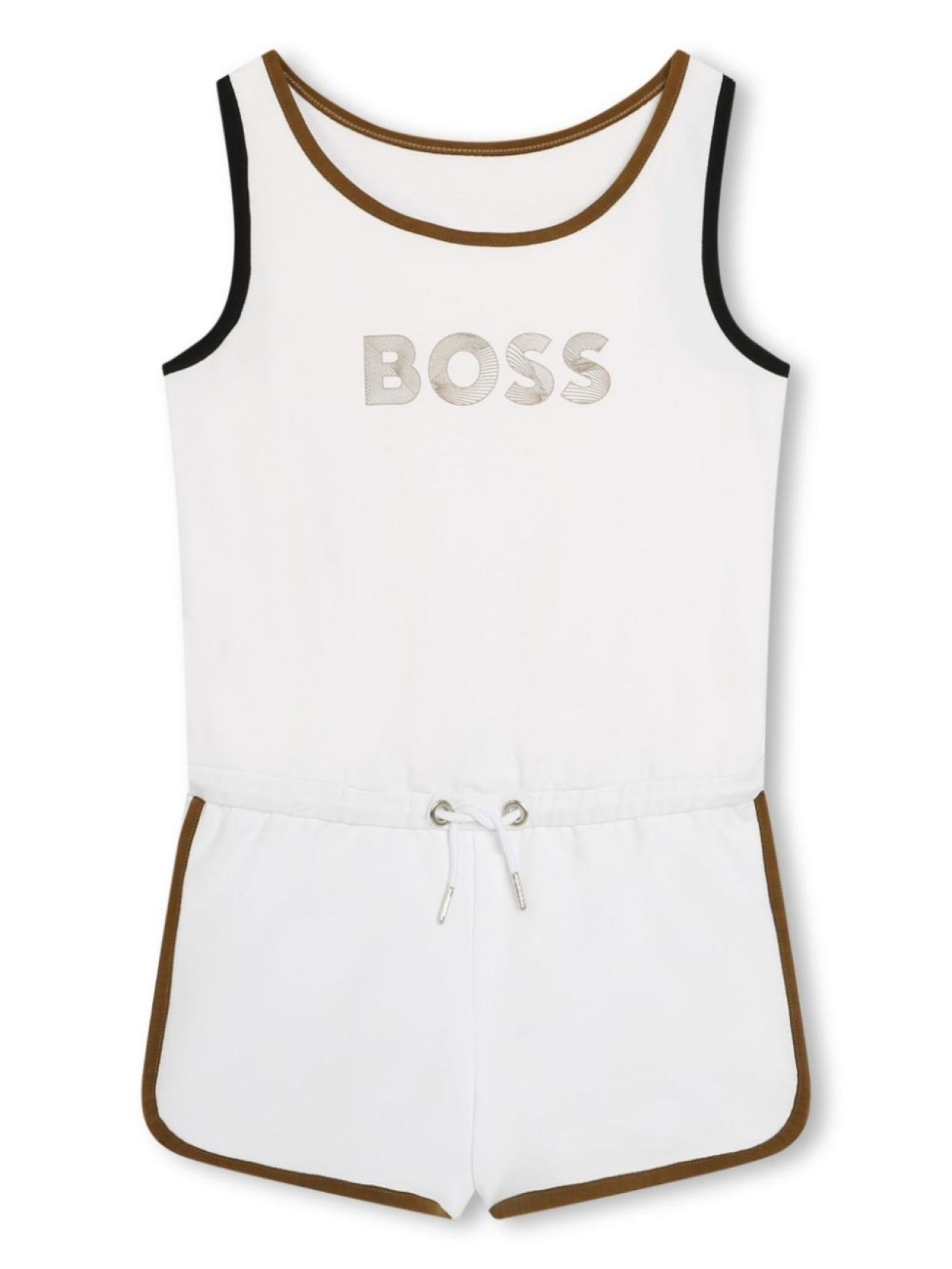 

BOSS Kidswear ромпер с логотипом, белый