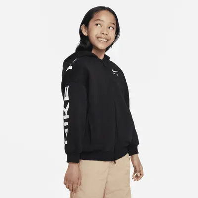 

Худи Nike Air Club Fleece, черный/белый