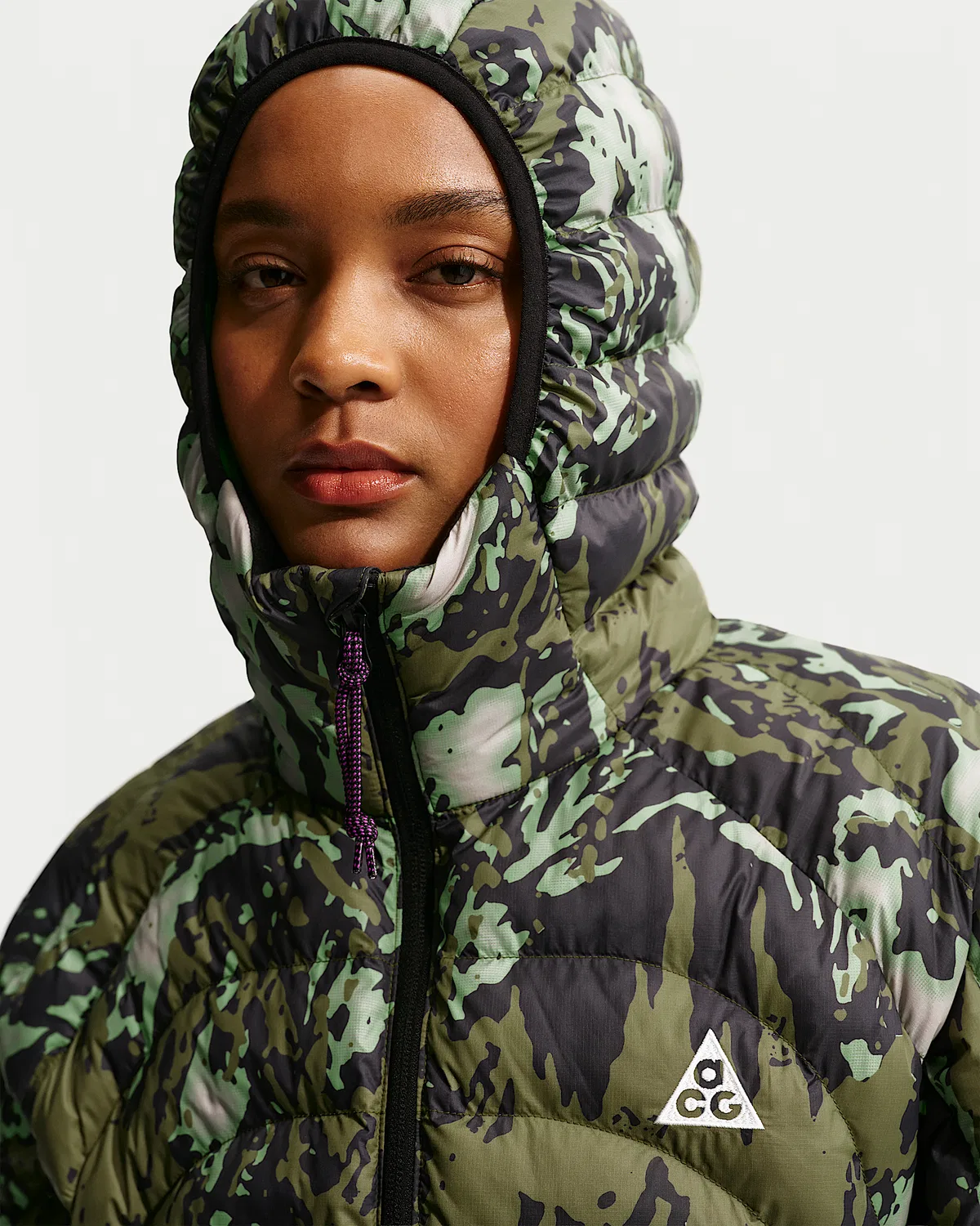 Женская куртка Nike ACG Therma-FIT ADV "Lava Flow", College Grey/Black/Mean Green/Summit White — фото 3