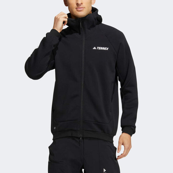 Куртка Adidas Terrex Knit Fz Hooded Jacket 'Olive Green', зеленый — фото 3