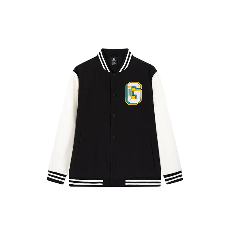 

361° Бейсбольная майка мужская Super Black/Feather White с бейсбольным воротником, умеренно прямого кроя