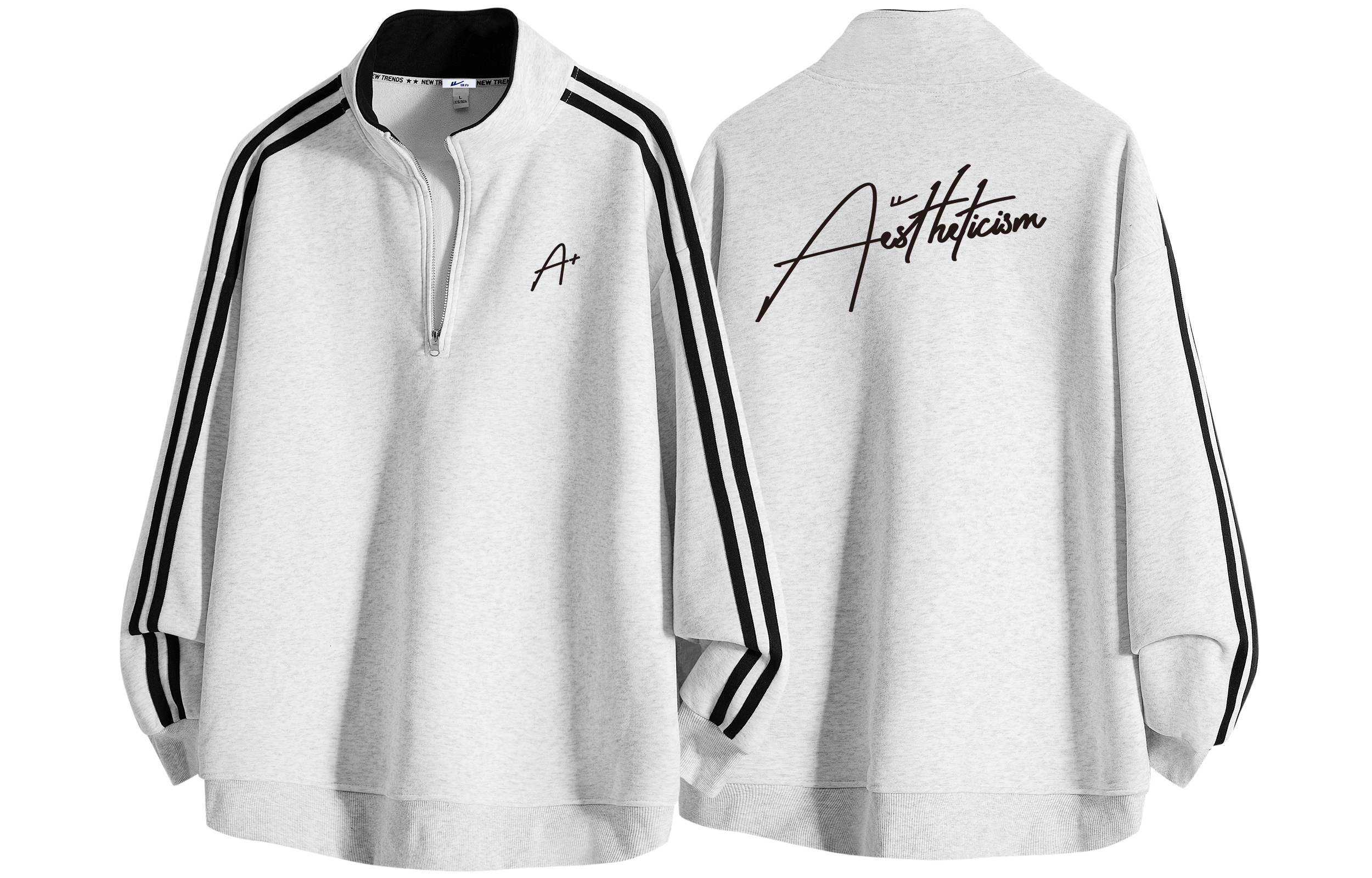 

Свитшот унисекс Warrior Huichao Riding The Wind Collection, White Heather Gray