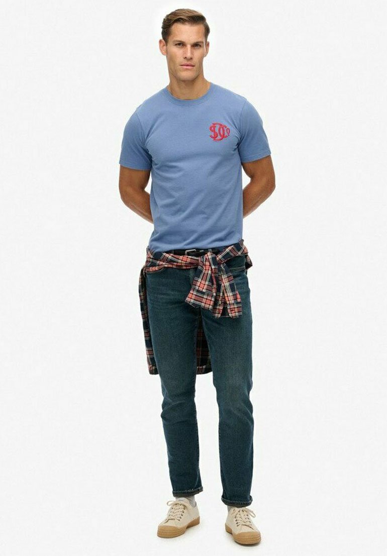 

Футболка Superdry & Co Print T-shirt, Bay Blue/Blue, Синий, Футболка Superdry & Co Print T-shirt, Bay Blue/Blue