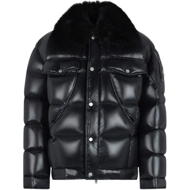 

Куртка с воротником из искусственного меха и утеплителем Moose Knuckles, черный