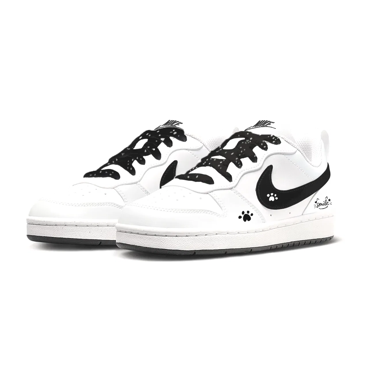 Кроссовки для скейтбординга Nike Court Borough Smile Meowth белые — фото 4