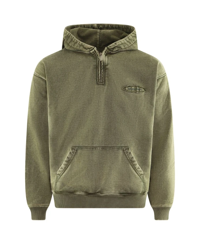 

Худи с застежкой-молнией на четверть длины, сшитое на заказ. Bram'S Fruit, зеленый