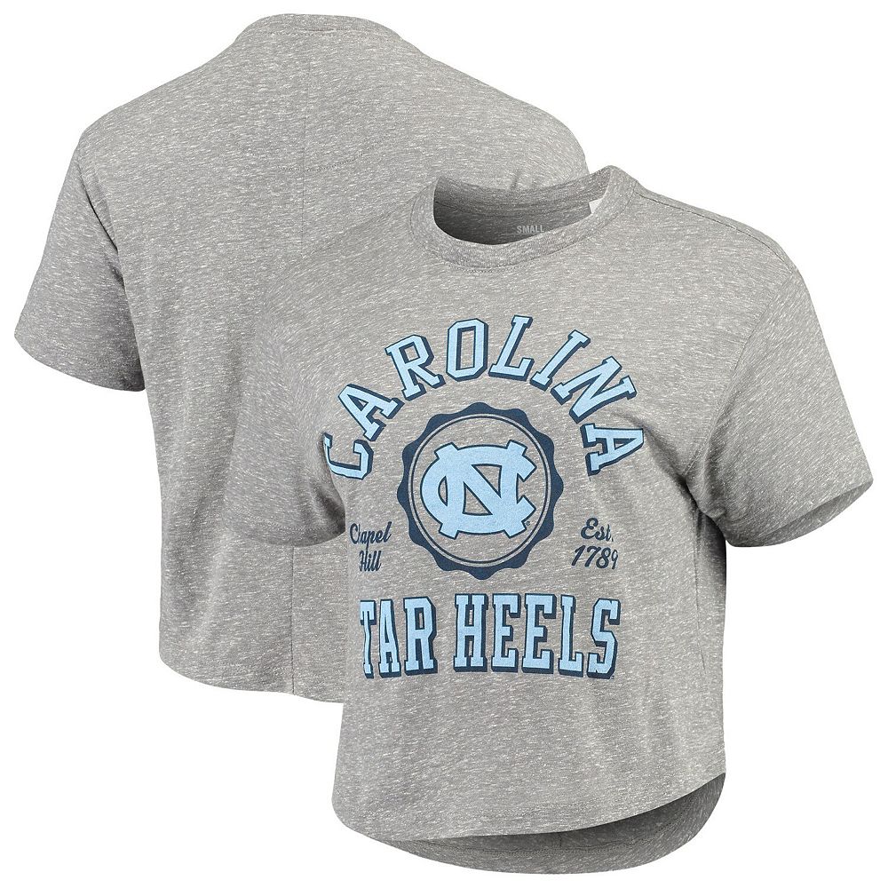 

Женская укороченная футболка Pressbox Grey North Carolina Tar Heels Bishop Tri-Blend Knobi, цвет Unc Grey