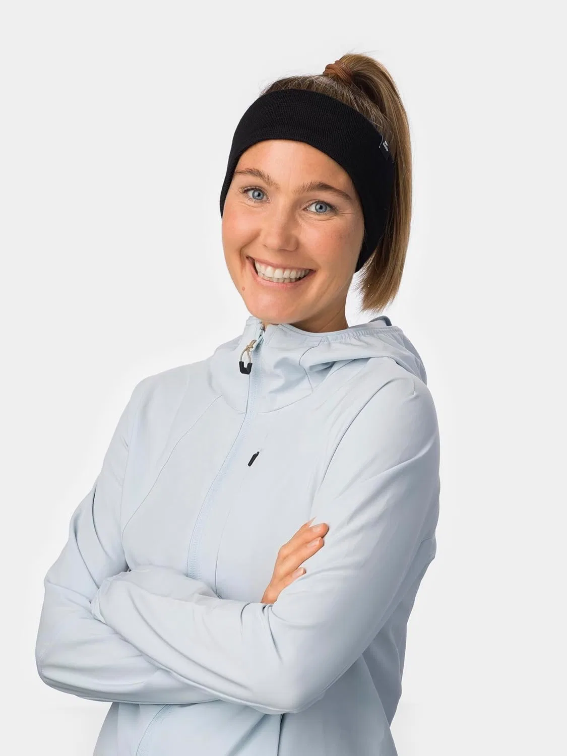 Женская повязка на голову Eisbär Hagen Black Merino Eisbär, Black — фото 3