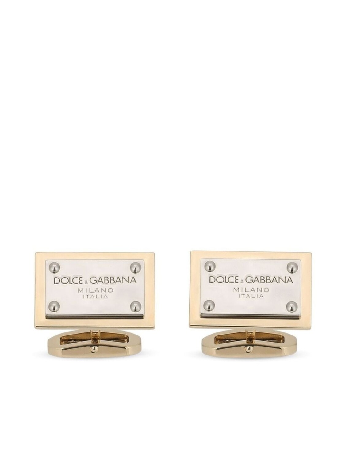 

Квадратные запонки с логотипом Dolce & Gabbana, золотой