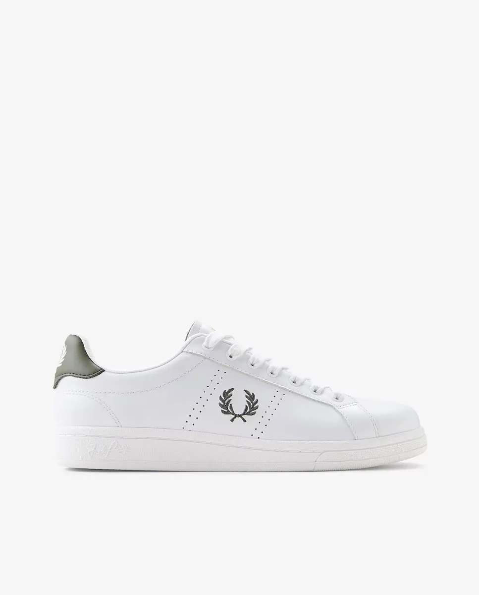 

Кроссовки унисекс из гладкой кожи на шнурках Fred Perry, белый