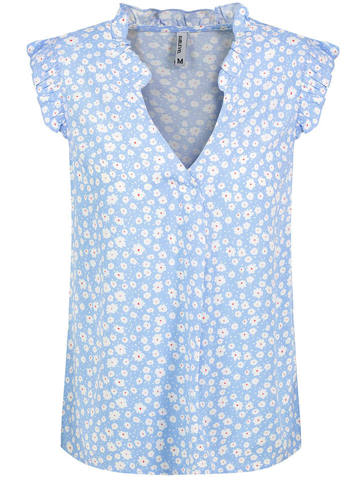 

Блузка Sublevel, цвет hellblau/weiß