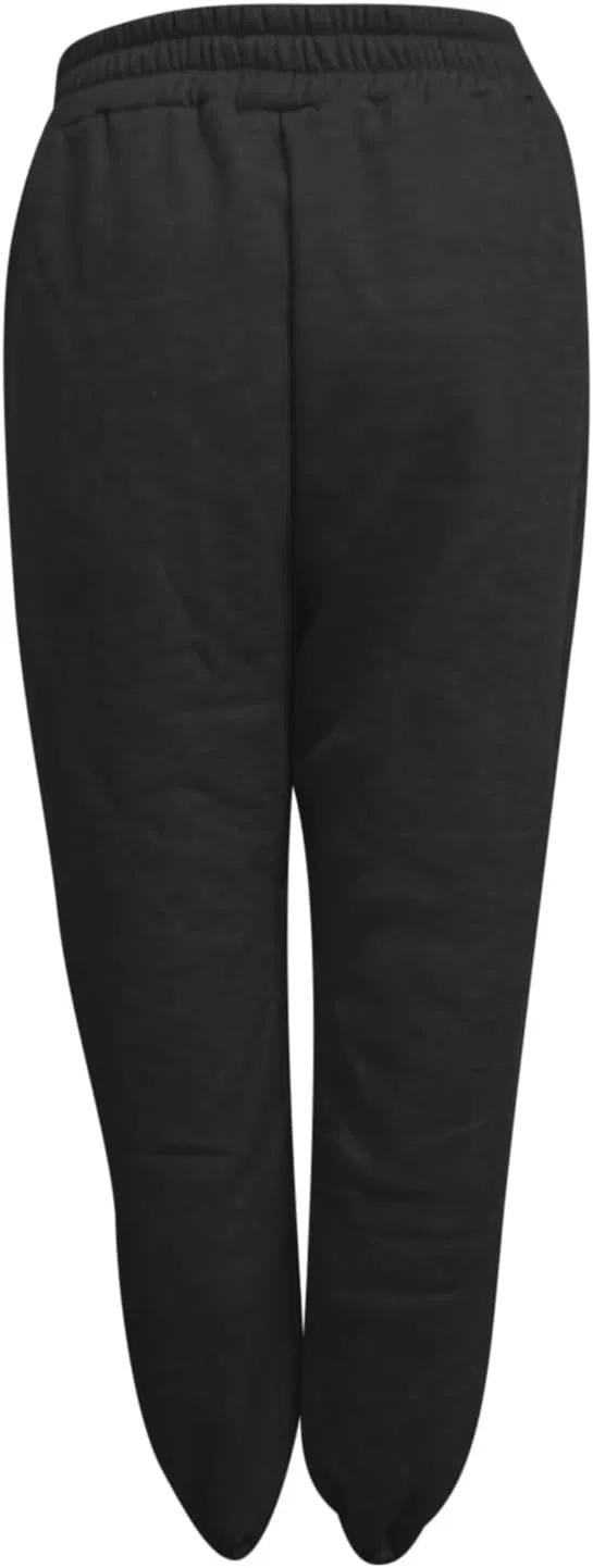 Женские спортивные брюки с утяжкой внизу, высокие, Athletic Joggers, свободного кроя, с карманами, черные — фото 3