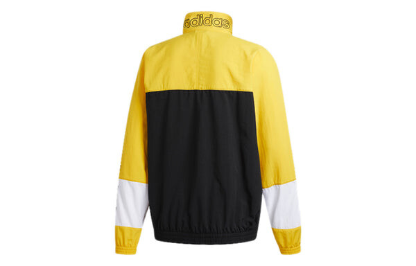 Куртка men's originals blocked warm up yellow black colorblock 'black bold gold' Adidas, черный — фото 2