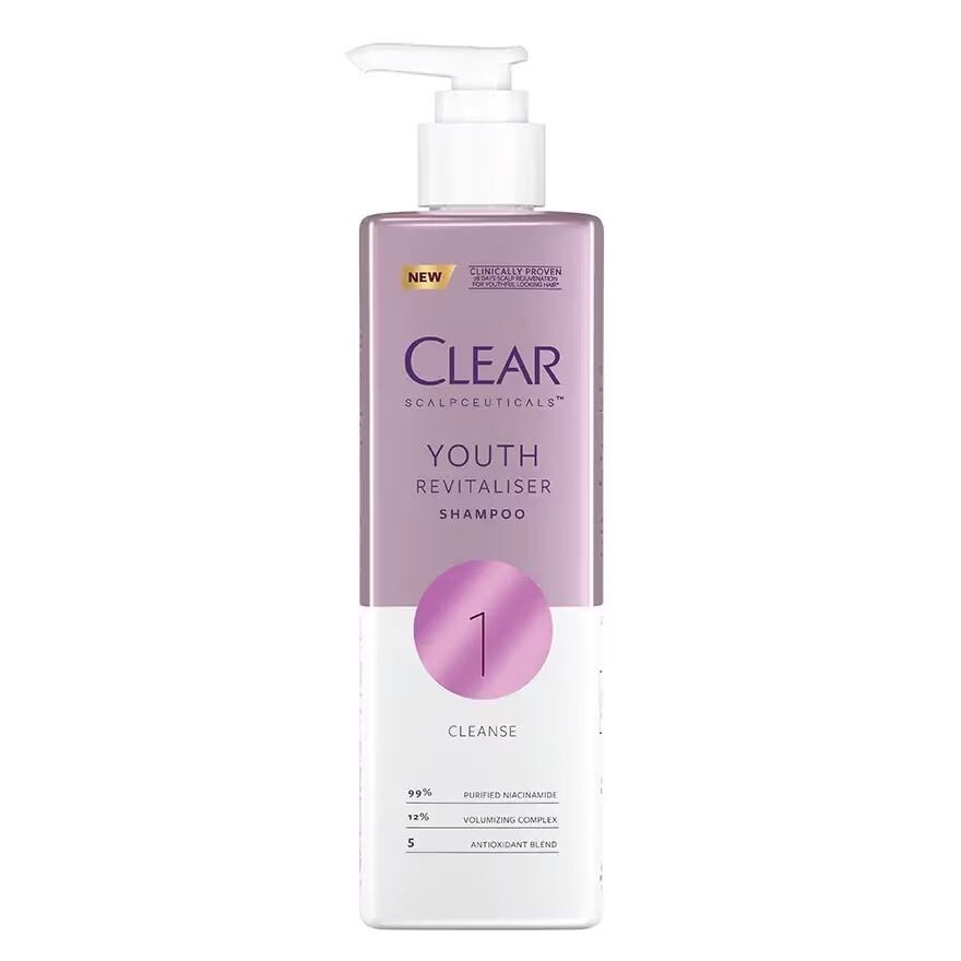 

Clear Scalpceuticals Шампунь Молодежный Восстанавливающий 300мл. บำรุงผม, Purple