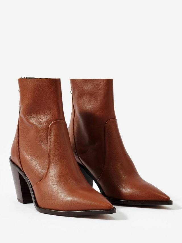 Ботинки Amy с острым носком из кожи Mint Velvet, Brown Tan — фото 3